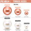 UDU 10150 Pcs Vase Filler Floating Pearls for Vases No Hole Mixed Sizes Faux Pearls for Centerpiece Home Party Wedding Decor, 8/14/20 mm (White, Rosegold) view 2