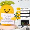 CoFuBcad Handcrafted Emotional Support Penguin Gift, Cute Crochet Penguin Knitted Doll Decoration with Front Card, Wooden Base for Birthday Gift Home Decoration view 2