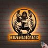 HIEPDECORSIGN Decor Sign, Custom Softball Girl V1 Metal Wall Art, Personalized Player Name Metal Wall Decor, Softball Fan Decoration Hanging for Home view 1
