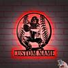HIEPDECORSIGN Decor Sign, Custom Softball Girl V1 Metal Wall Art, Personalized Player Name Metal Wall Decor, Softball Fan Decoration Hanging for Home view 3