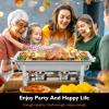 Chafing Dishes for Buffet 4 Pack, 9QT Stainless Steel Chafing Dish Buffet Set for Party, Chafers and Buffet Food Warmers Sets with 4 Full & 4 Half Pans view 3