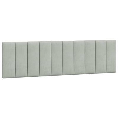 vidaXL 72" Velvet Headboard Cushion in Light Gray - Upholstered Hanging Pillow for Bed Comfort & Elegant Bedroom Design