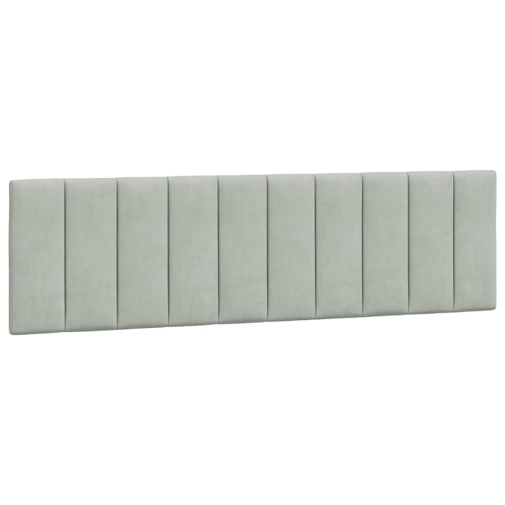 vidaXL 72" Velvet Headboard Cushion in Light Gray - Upholstered Hanging Pillow for Bed Comfort & Elegant Bedroom Design