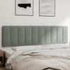 vidaXL 72" Velvet Headboard Cushion in Light Gray - Upholstered Hanging Pillow for Bed Comfort & Elegant Bedroom Design view 2