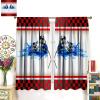 AAVEUP Racing Flag Curtains, Dazzling Speed Red Squares Blue Flames Race Flag Blackout Windows Treatments, Thermal Insulation Rod Pocket Drapes for Kids Boys Juvenile Bedroom Living Room 52x84in view 4