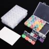 SGHUO Diamond Art Painting Bead Storage 3 Pack 28 Grids Diamond Art Accessories Boxes Plastic Organizer, Bead Organizer view 1