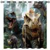 18TH CROZY Dinosaur Blackout Curtains for Girls Boy Home Decor, 3D Jurassic Dino Nature Animals World Grommet Thermal Insulated Drapes Darkening Window Curtain for Bedroom Living Room, 72 x 63 Inch view 1