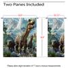 18TH CROZY Dinosaur Blackout Curtains for Girls Boy Home Decor, 3D Jurassic Dino Animal Safari Wildlife Grommet Thermal Insulated Drapes Darkening Window Curtain for Bedroom Living Room, 63 x 63 Inch view 3