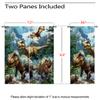 18TH CROZY Dinosaur Blackout Curtains for Girls Boy Home Decor, 3D Jurassic Nature Jungle Animals World Grommet Thermal Insulated Drapes Darkening Window Curtain for Bedroom Living Room, 72 x 63 Inch view 3