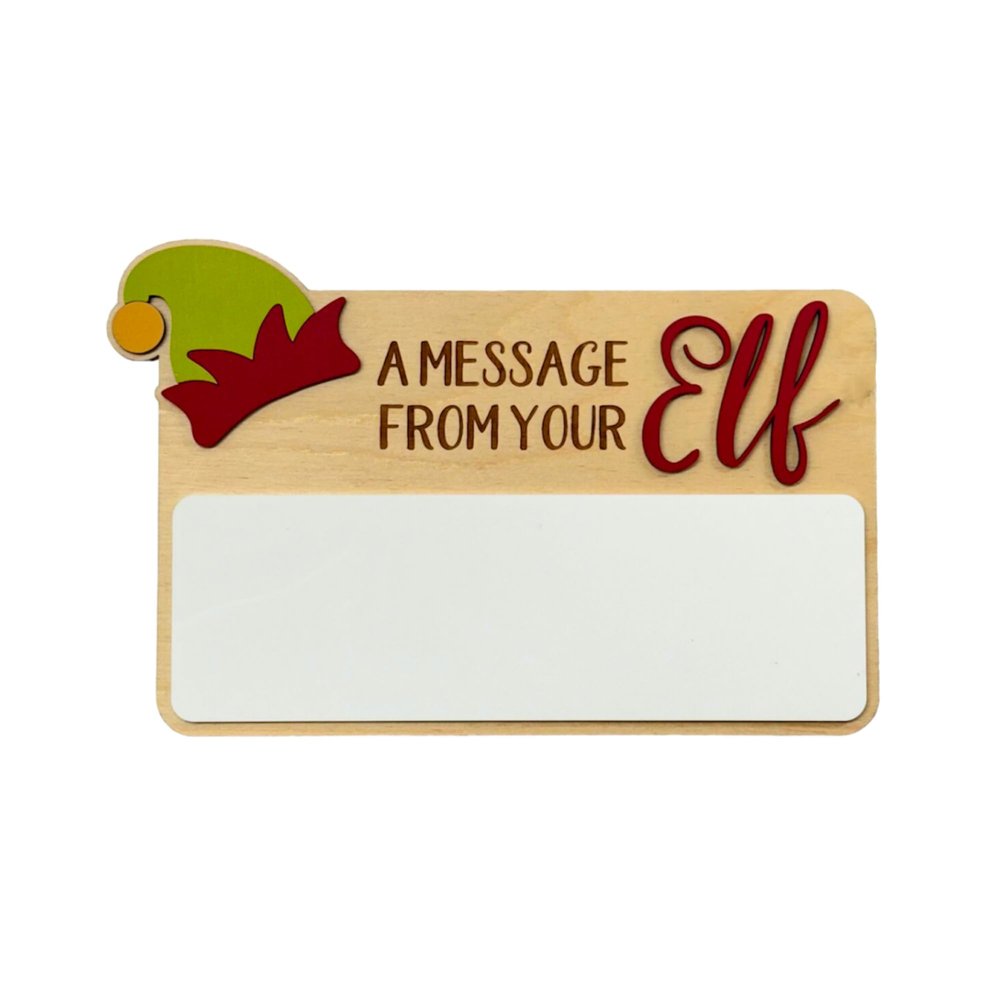 Elf Message Dry Erase Board, Message From Elf Dry Erase Sign, Elf Message Christmas Prop, Kids Christmas Elf Message Board