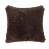SEDLAV Decorative Pillow, 19x19 Inches, Faux Fur, Brown, Luxury Home Accent view 1