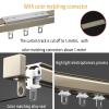 Aluminium Curtain Single Tracks Curtain Rail Ceiling Track Curtain Pole Holders Wall Mount Heavy Duty Mute Curtain Rods System Suitable for Room Partitions and Bay Windows, 3 Colors ( Color : Black , view 2