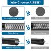 AIZESI Tension Rod 24 to 46 Inch, 1Pcs Black Tension Curtain Rod, Adjustable Spring Tension Rod No Drilling for windowkitchenclosetdoorway view 4