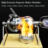 Hebralytic Hand Popcorn Machine, High Pressure Popcorn Maker, Chinese Traditional Old-Fashioned Popcorn Poppers, Stainless Steel Mini Popcorn Cannon Popcorn Pot(360ML) view 2