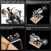 Hebralytic Hand Popcorn Machine, High Pressure Popcorn Maker, Chinese Traditional Old-Fashioned Popcorn Poppers, Stainless Steel Mini Popcorn Cannon Popcorn Pot(360ML) view 4