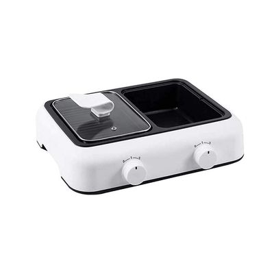 Barbecue Grill Household Mini Oven, Multi-function Hot Pot Barbecue Integrated Electric Baking Pan Grill Knob Temperature Control