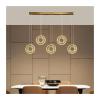 INTRIXX Modern Minimalist 1/3 Head Pendant Lights Compatible with Kitchen Island Suspension Lamps Indoor Dining Table LED Decor Lighting Gold,Crystal Chandelier view 3