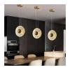 INTRIXX Modern Minimalist 1/3 Head Pendant Lights Compatible with Kitchen Island Suspension Lamps Indoor Dining Table LED Decor Lighting Gold,Crystal Chandelier view 4
