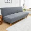 Elastic Sofa Slipcovers Velvet Armless Sofa Cover, Living Room 1-Piece All-Inclusive Furniture Protector Extendable Sofa Covers for 1/2/3 Seater, 120, Dark Gray view 4