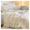 ADovz French Style Washed Cotton Four Piece Set Princess Summer Lace Bed Sheets Bedding Women's Quilt Covers,Bed Sheets, King, FH-762 view 2
