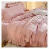 ADovz French Style Washed Cotton Four Piece Set Princess Summer Lace Bed Sheets Bedding Women's Quilt Covers,Bed Sheets, King, FH-762 view 4