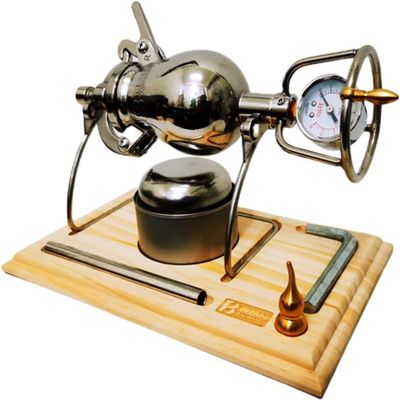 Hebralytic Popcorn Machine, Chinese Vintage Traditional Popcorn Maker Manual Popcorn Grain Amplifier Stainless Steel Popcorn Popper Gifts for Friends(230ML)