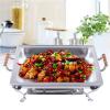 YITAOO Buffet Servers and Warmers,Stainless Steel Chafing Dish Buffet Party Food Warmer Chafing Dish,Rectangle Chafers and Buffet Food Warmers for Weddings/Parties view 3