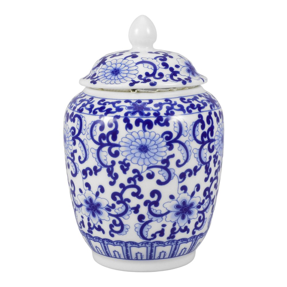 Cabilock Tea Canister Vintage and Porcelain Jar for Tea Candy Bean Storage Airtight Sealed Container for Home and Multi-function Use
