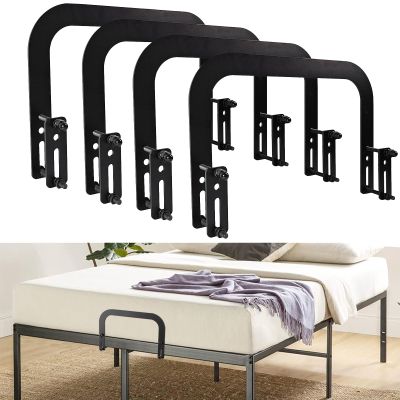 ANTEISI 4-Piece Mattress Holder Set, Non-Slip Mattress Clamps, for Metal Bed Frames. Black Color