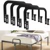 ANTEISI 4-Piece Mattress Holder Set, Non-Slip Mattress Clamps, for Metal Bed Frames. Black Color view 1