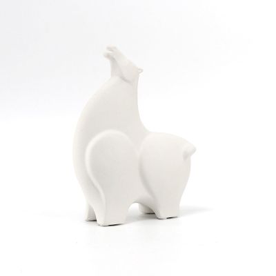 African Zebra Statue, Ceramic Horse Ornament, Creative Wild Animals Crafts, Abstract Animal Home Decorations, Collectible for Bedroom, Living Room, Office, Bookshelf, Mantel, Entryway (Color : WhiteB
