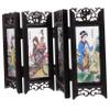 PHTZEZFC Four Beauties Screen Mini Panel Room Screen Chinese Decorative Desktop Calligraphy Pen Rest Decorative Screen Panel Desk Topper Room Divider Resin Office Fold view 1