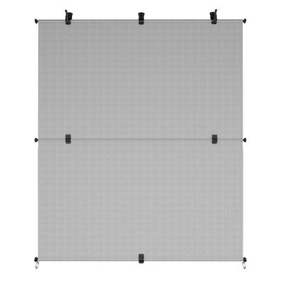 AwnPro Patio Shades 7'W x 7'H Cordless Roller Shades Blackout Foldable Roll Up Blinds UV Protection Exterior Sun Screen for Windows, Porch, Homes, Offices, Pergola,Gazebo, Light Gray