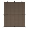 AwnPro Patio Shades 7'W x 7'H Cordless Roller Shades Blackout Foldable Roll Up Blinds UV Protection Exterior Sun Screen for Windows, Porch, Homes, Offices, Pergola,Gazebo, Brown view 1
