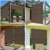 AwnPro Patio Shades 7'W x 7'H Cordless Roller Shades Blackout Foldable Roll Up Blinds UV Protection Exterior Sun Screen for Windows, Porch, Homes, Offices, Pergola,Gazebo, Brown view 3