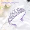 CIEHER Purple 90th Birthday Crown & Sash Set, '90 & Fabulous' Decorations for Women, One Size, Purple view 3