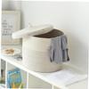 PHTZEZFC Cotton Rope Laundry Basket Foldable Laundry Hamper Steam Bun Maker Clothes Storage Organizer Dirt Clothes Organizer Bedroom Organizer Foldable Laundry Baskets Clothing Toy Basket view 4