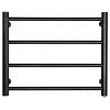 Towel Warmer, 4 Round Bars Electric 304 Stainless Steel Heated Towel Drying Rack, Space Saving Wall Mounted Black Heated Towel Rail for Bathroom Hotel, 58W (Hardwired) view 1