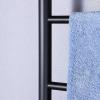 Towel Warmer, 4 Round Bars Electric 304 Stainless Steel Heated Towel Drying Rack, Space Saving Wall Mounted Black Heated Towel Rail for Bathroom Hotel, 58W (Hardwired) view 4