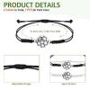 Charm Bracelets, 14 PCS Adjustable Soccer Ball Beads Braided Rope Wristbands - Black & White, Sports Party Favors Gift Accessories for Women, Men & Teens view 2