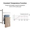 Towel Warmer/Heated Towel Warmer Rack for Bathroom Brushed Gold 304 Stainless Steel Electric Heated Towel Rail Radiator, Wall-Mounted 162W Heated Towel Drying Rack with 14 Curved Bars (Plug in) view 2