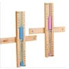 XANHOY Wooden Sauna Hourglass Wall Mounted Rotating 15mins Clock White Sand Timer for Home Store Use 15 Minute Sand Timer, Brown view 2