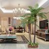 ESRADA Artificial Landscape Tree Simulated Coconut Tree Tropical Outdoor Fake Tree Palm Tree Green Plants Decorative Fake Coconut Leaves for Christmas, Weddings 1m+2m view 1