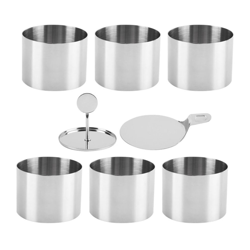 Alipis 1set Stainless Steel Round Cake Mold for Baking Mousse Biscuit Baking Mold for Home Cake Making and Decorating