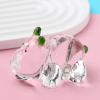 SHIDXIB 2Pcs Crystal Hippo Figurines Art Glass Hippo Animal Craft Decoration Ornament for Table Home Decoration view 4