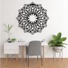 Metal Wall Art Mandala Decor, Metal Mandala Wall Art, Bohemian Metal Wall Decor, Home Living Room Decor,black metal wall decor round,Wall Hangings for Living Room (19"x 19"/47x47 cm, Mandala-Black) view 1