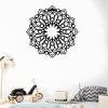 Metal Wall Art Mandala Decor, Metal Mandala Wall Art, Bohemian Metal Wall Decor, Home Living Room Decor,black metal wall decor round,Wall Hangings for Living Room (19"x 19"/47x47 cm, Mandala-Black) view 2