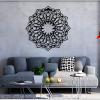 Metal Wall Art Mandala Decor, Metal Mandala Wall Art, Bohemian Metal Wall Decor, Home Living Room Decor,black metal wall decor round,Wall Hangings for Living Room (19"x 19"/47x47 cm, Mandala-Black) view 3