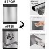 Silver Metal Texture of Brushed Stainless Steel Sticker Decor Dishwasher Cover,Butterflies Magnetic Dishwasher Skin,23x26 inch Dishwasher Sticker for Refrigerator Magnet,Polishing Background view 4