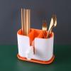 BAYAJIAZ Countertop, Chopstick cage, Kitchen Cutlery Storage Shelf, Removable Drainage, Plastic Chopstick Bucket, Thickened GeBAYAJIAZit Orange view 1